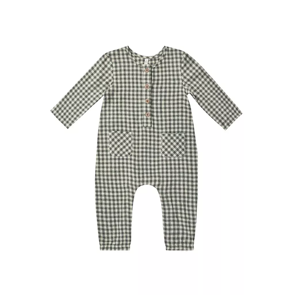 Woven Jumpsuit | Marine Gingham
