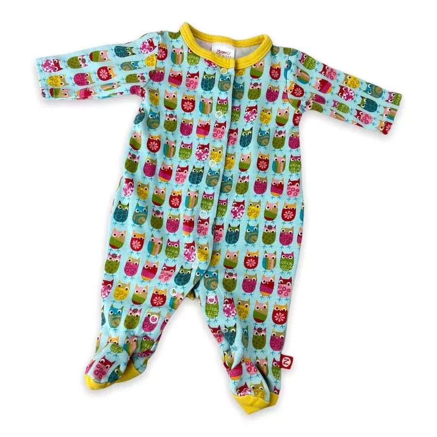 Zutano Owl Print Sleeper NB